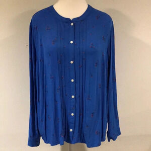 Levi’s Women’s Royal Blue Blouse with Flower Print